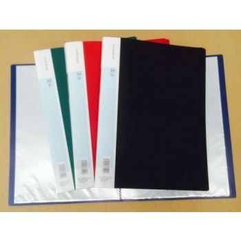 A4 DISPLAY BOOK FIXED 20 POCKET Assorted Colours
