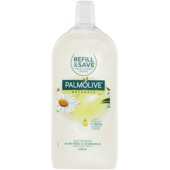PALMOLIVE NATURALS LIQUID HANDWASH REFILL PALMOLIVE 500mL HANDWASH REFILL SOFTENING ALOE VERA & CHAMOMILE