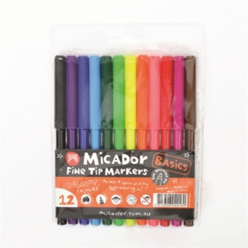 MICADOR BASICS FINE TIP MARKER Assorted 12s (alternate code # FAB-50155112 )