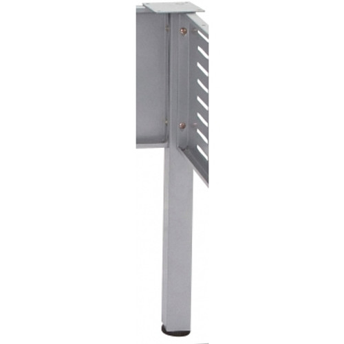 RAPID SPAN CORNER WORKSTATION SQUARE POLE Brushed Silver