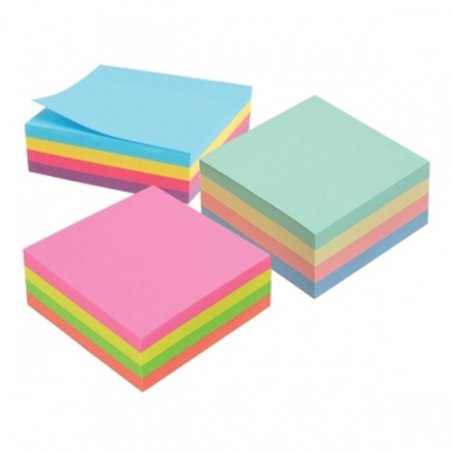 MARBIG PASTEL CUBE NOTES 75 x 75mm 400Sht Assorted