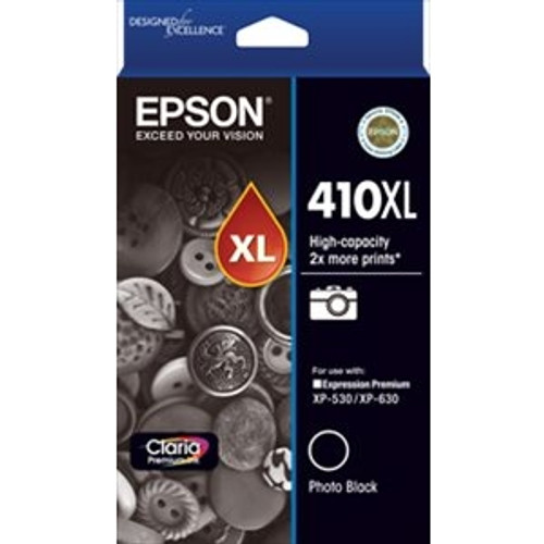 EPSON ORIGINAL 410 HY PHOTO BLACK INK CARTRIDGE (C13T340192) Suits Epson XP 530, Epson XP 630