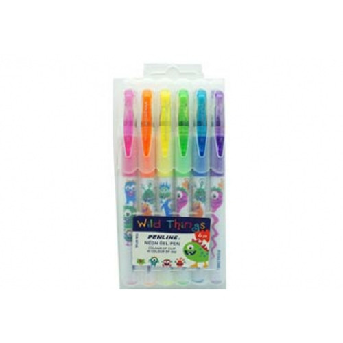 NEON GEL PENS Pk6