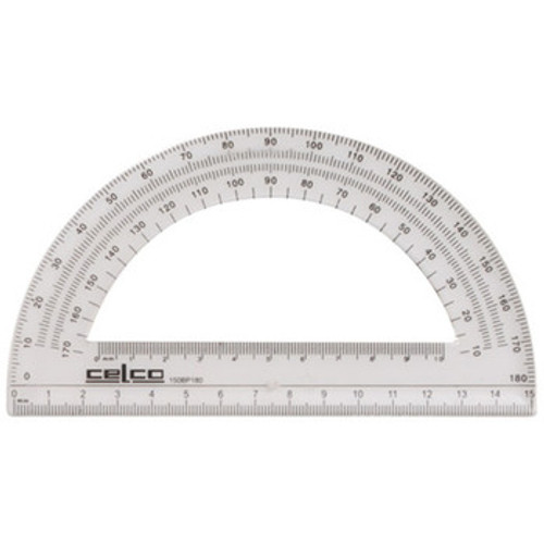 CELCO PROTRACTOR 15CM 180DEG