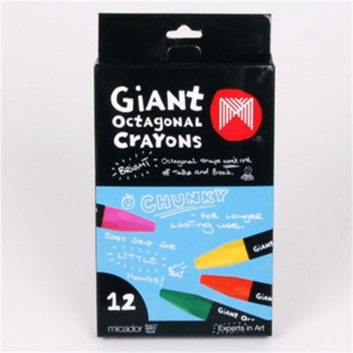 MICADOR GIANT CRAYONS Octagonal, Pk12 (Replaces CRM312)