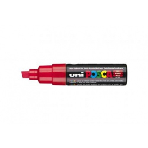 UNIBALL POSCA POSTER MARKER 8mm Chisel Red