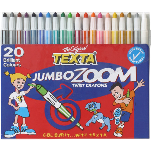 TEXTA ZOOM JUMBO CRAYONS Assorted Pk20