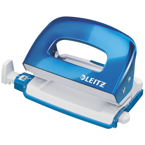 LEITZ NEXXT SERIES HOLE PUNCH WOW 2 Hole 30 Sheet Blue Metal 50082036