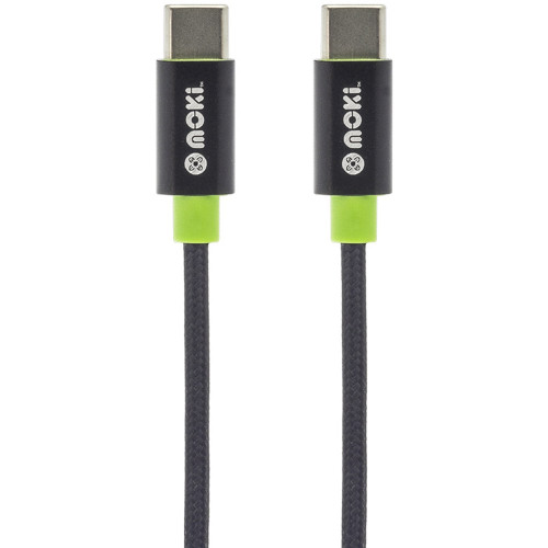 Moki Type-C to MicroUSB SynCharge Cable Braided Silver