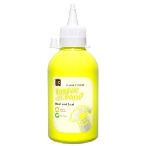 FLUORESCENT FABRIC AND CRAFT PAINT 250ML YELLOW