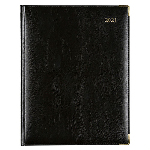 CUMBERLAND CORPORATE DIARY Quarto,Day-Page,Leatherette,Bk (2026)