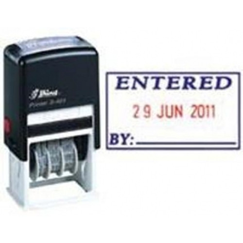 SHINY SELF INKING DATER STAMP S407 Entered