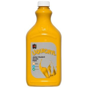 LIQUICRYL JUNIOR STUDENT ACRYLIC 2L YELLOW OCHRE