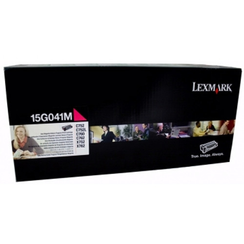 LEXMARK 15G041C ORIGINAL MAGENTA PREBATE TONER CART 6K Suits C752/760/762