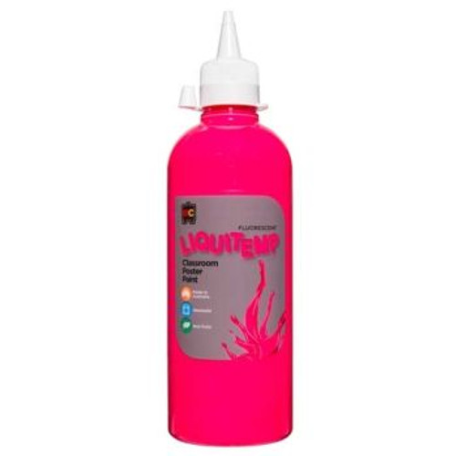 FLUORESCENT LIQUITEMP POSTER PAINT 500ML PINK