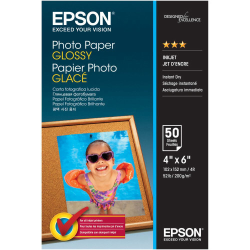 EPSON GLOSSY PHOTO PAPER 4x6 200gsm 50 Sheets