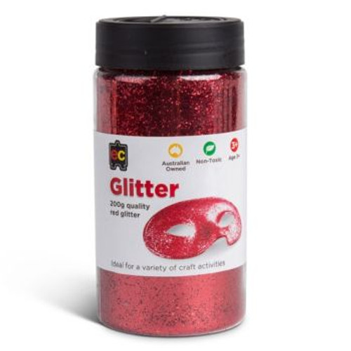 GLITTER JAR 200G - RED