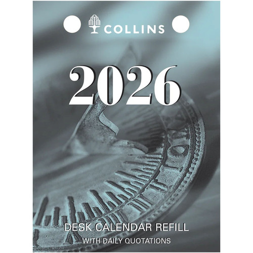 COLLINS DESK CALENDAR REFILLS Top Opening Refill 100x75mm (2025) (also