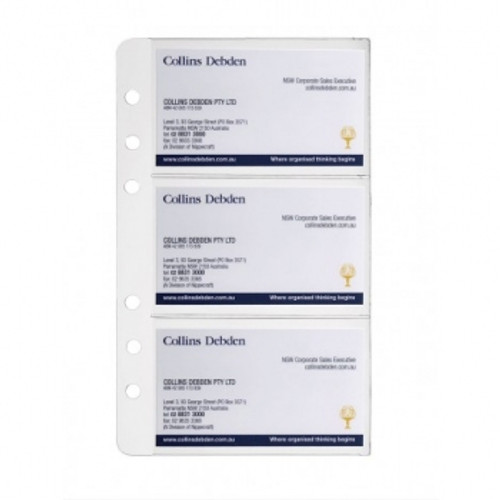 DEBDEN BUSINESS CARD BINDER REFILLS Business Card Pocket Refills Only Pk20