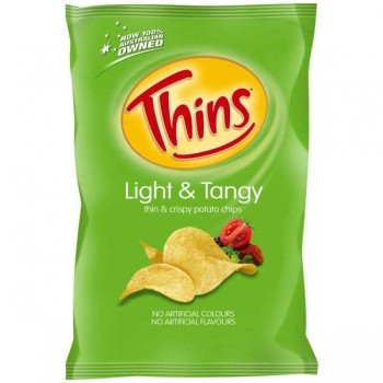 THINS POTATO CHIPS Light & Tangy 175g