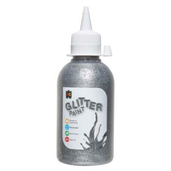 GLITTER PAINT 250ML SILVER