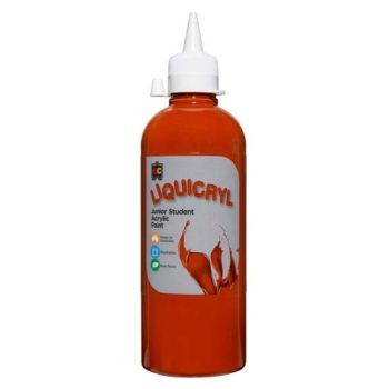LIQUICRYL JUNIOR STUDENT ACRYLIC 500ML BURNT SIENN