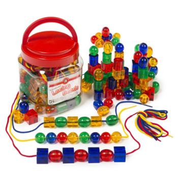 TRANSLUCENT LACING BEADS JAR OF 96