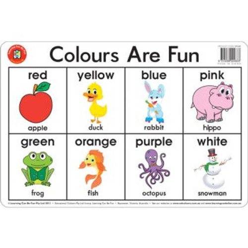 COLOURS ARE FUN PLACEMAT