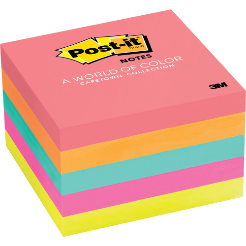 POST-IT 654-5PK NOTES NEON Premium Colours 76 x 76mm Pack of 5