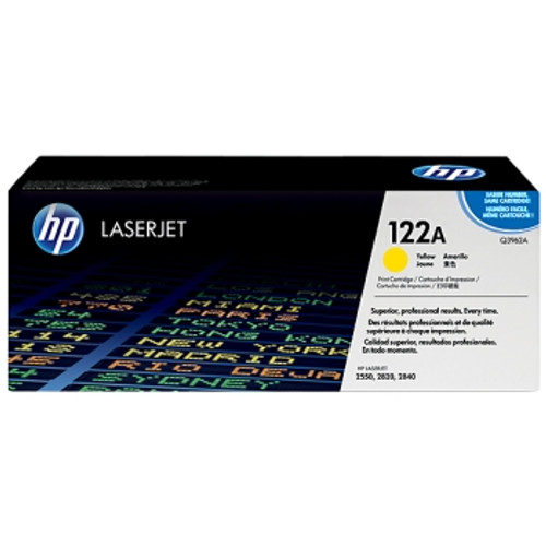 HP 122A YELLOW ORIGINAL LASERJET TONER CARTRIDGE 4K (Q3962A) Suits LaserJet 2550 / 2800 / 2820 / 2830 / 2840