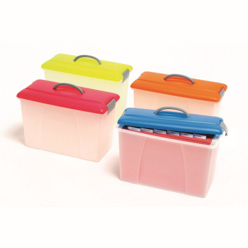 CRYSTALFILE CARRY CASE Blue Lid Clr Base