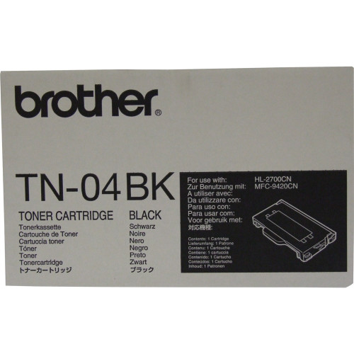 BROTHER TN-04BK ORIGINAL BLACK TONER CARTRIDGE 10K Suits HL2700CN / MFC9420