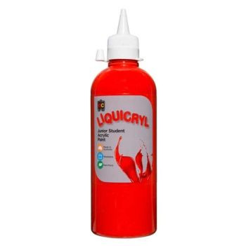 LIQUICRYL JUNIOR STUDENT ACRYLIC 500ML BRIGHT RED
