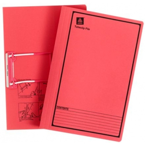 AVERY TUBECLIP FILES Foolscap Red Printed Black Bx20