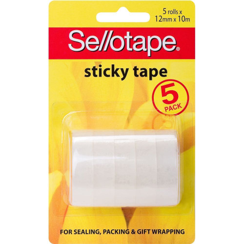SELLOTAPE STICKY TAPE 12mmx10m Clear PK5
