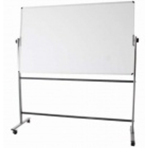 Deli Mobile Whiteboard 900 x 1200 Double Sided Magnetic Pivot on H-Frame Stand