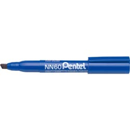 PENTEL NN60 PERMANENT MARKER Chisel Point Blue, Bx12