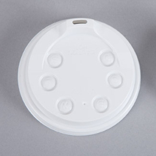 PLASTIC COFFEE CUP LID 8oz White Bx1000 (V053S0001)