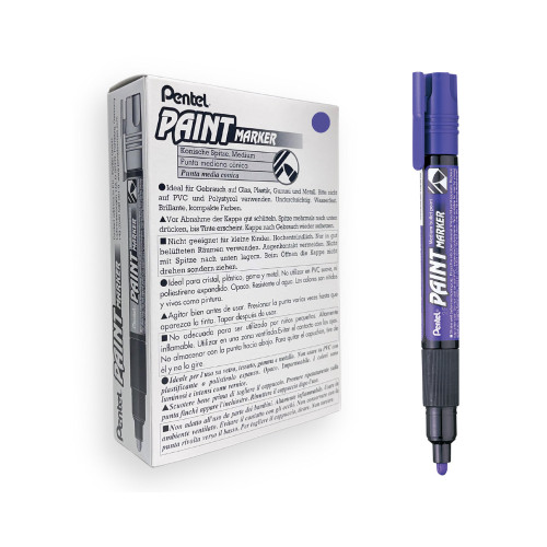 Pentel MMP20 Paint Marker Medium Bullet 3.0mm Violet, Box of 12