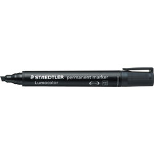 Staedtler 350 Lumocolor Permanent Marker 2.0 - 5.0mm Chisel Point - Blue, Box of 10