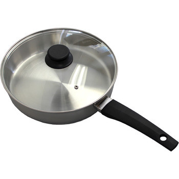 CONNOISSEUR STAINLESS-STEEL FRYPAN WITH LID 28CM
