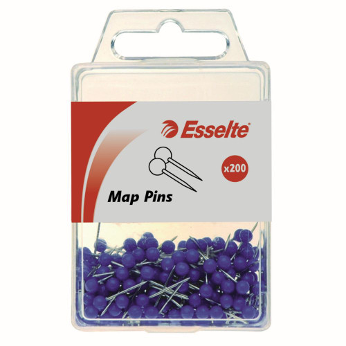 ESSELTE PINS MAP 4x17mm Blue