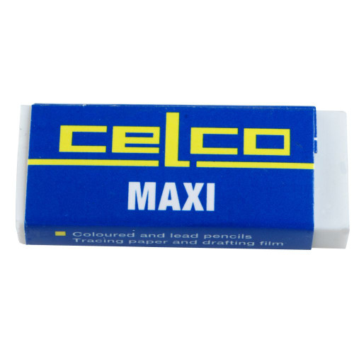 CELCO MAXI ERASER For Coloured & Lead Pencils, Bx20