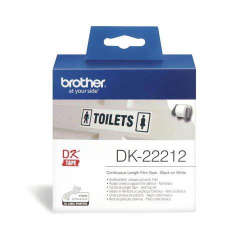 BROTHER DESKTOP LABEL PRINTER CONTINUOUS ROLLS White Film 62mmx15.24m