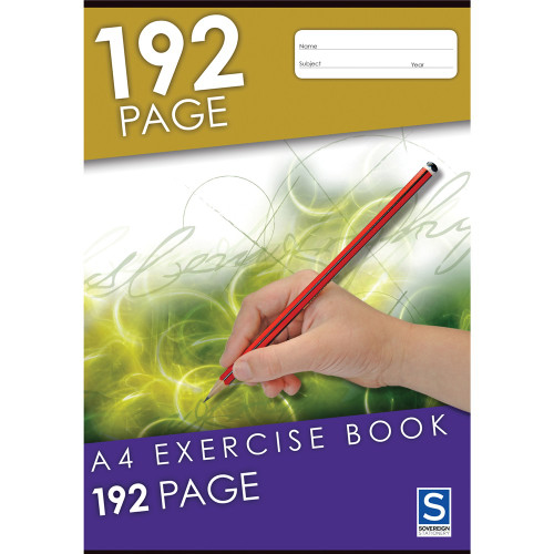 Sovereign Exercise Books A4 8mm Ruled 192pg