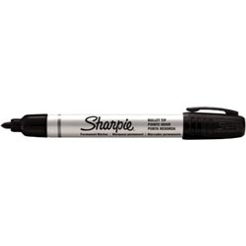 Sharpie Pro Metal Barrel Permanent Marker Bullet Tip 1.5mm Black Box of 12(1794229)