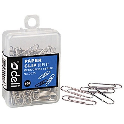 DELI PAPER CLIPS Small 28mm, Pack of 100