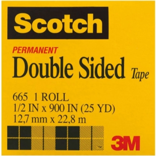 SCOTCH 665 DOUBLE SIDED TAPE 12.7mm X 22.8M (70016028493)