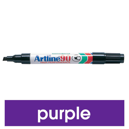 ARTLINE 90 PERMANENT MARKERS Med Chisel Purple, Bx12