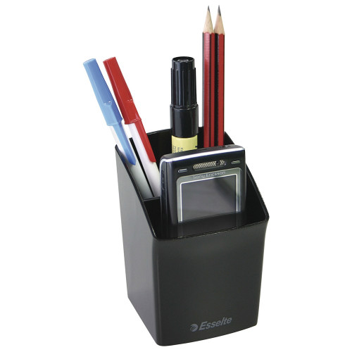 ESSELTE MOULDED NOUVEAU PENCIL CUP BLACK